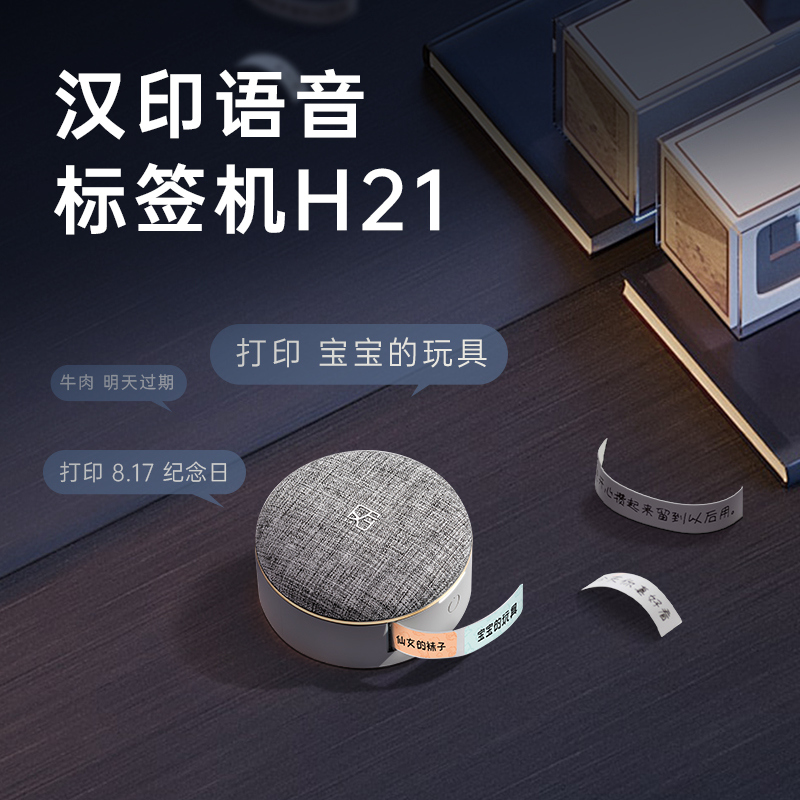 汉印 家用语音款标签打印机 H21（祼机+2卷标签纸）