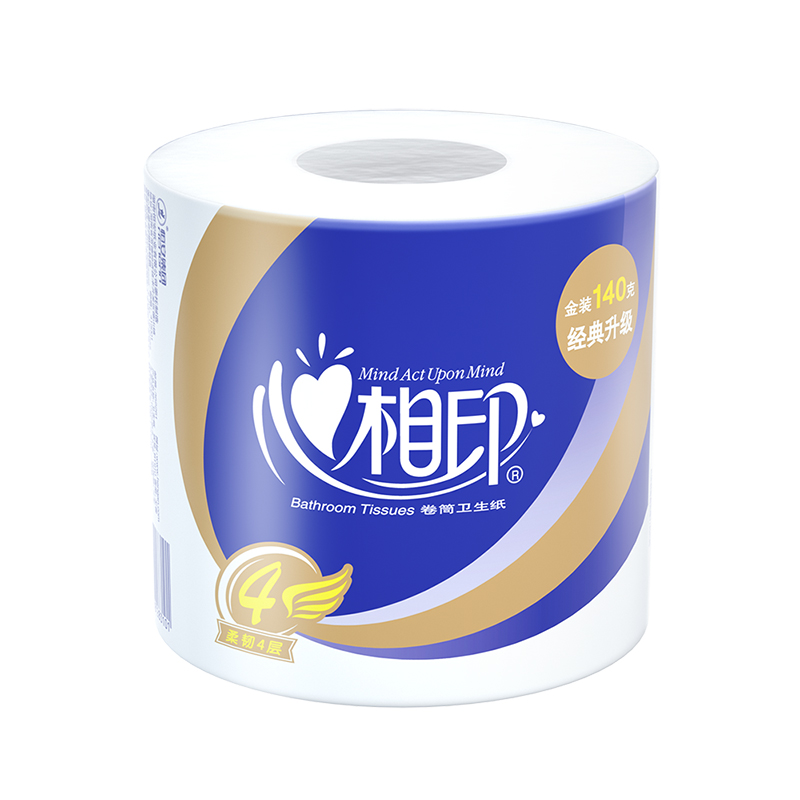 心相印  心柔四层140克27粒装卷筒卫生纸 BT910