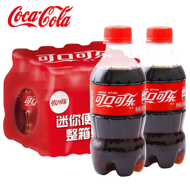 可口可乐  汽水碳酸饮料 300ml*12瓶整箱装