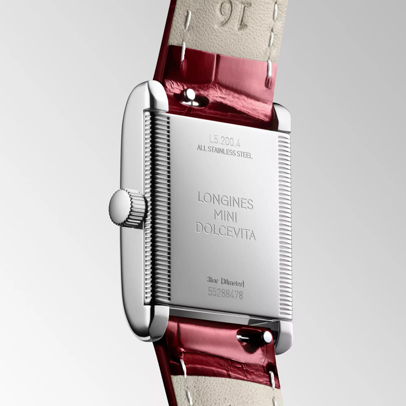 浪琴（LONGINES）迷你黛绰维纳系列女表浪琴小方格 红皮 L5.200.4.71.5