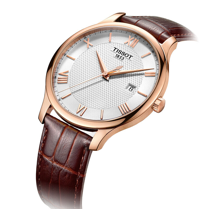 天梭(TISSOT) 瑞士手表俊雅系列皮带石英男士手表 T063.610.36.038.00