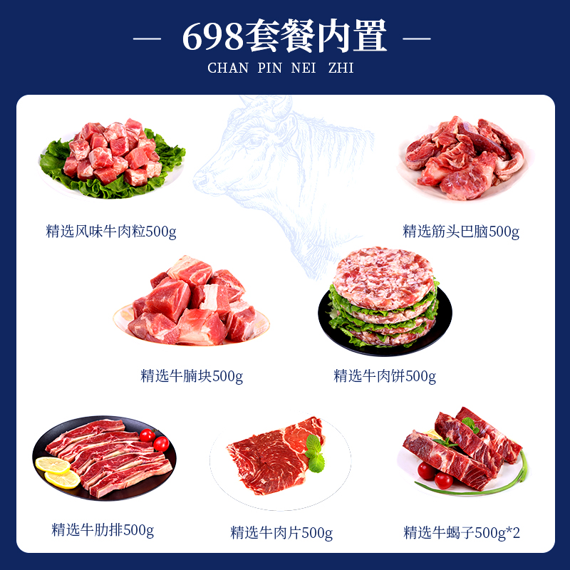 鲜飨  精品澳洲698牛肉礼盒4000g