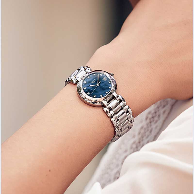 浪琴Longines 心月系列石英女士腕表30mm L8.112.4.98.6 蓝盘