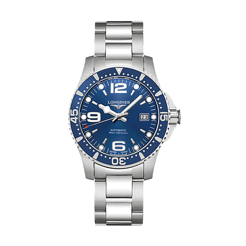 浪琴Longines 康卡斯潜水系列机械男表39mm L3.741.4.96.6 蓝盘