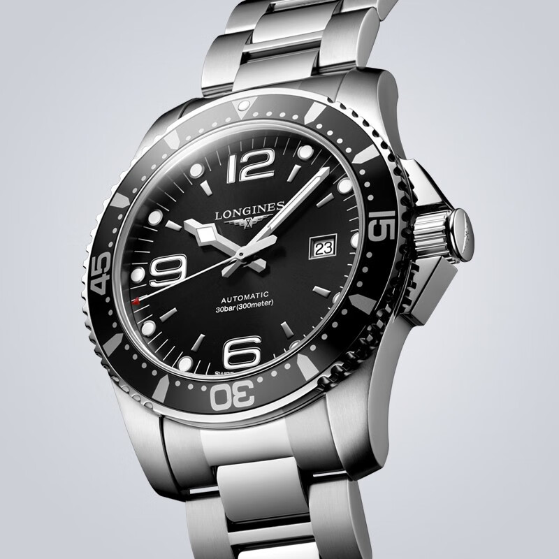 浪琴（LONGINES） 康卡斯潜水系列男表 黑盘 L3.841.4.56.6