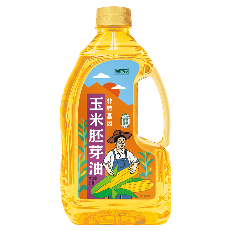 北大荒 金老农 非转基因玉米胚芽油1.8L（圆瓶/扁瓶  随机发货）
