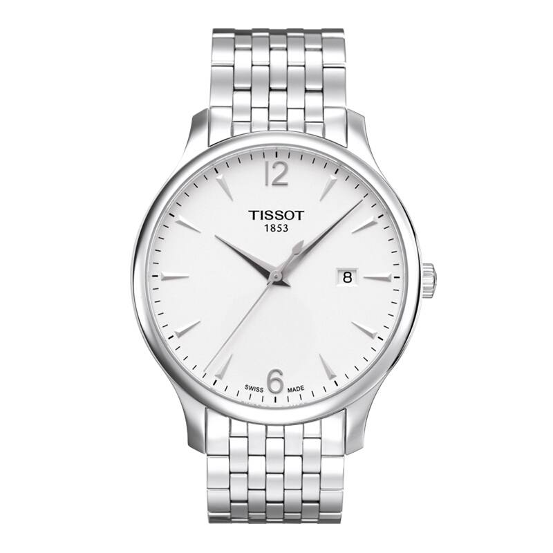 天梭(TISSOT) 瑞士手表经典俊雅系列钢带石英男士休闲时尚腕表 T063.610.11.037.00