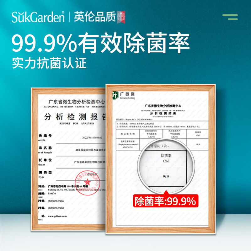 蔬果园 蓝风铃香水柔软洗衣液（持久留香型）500g*2  CJSGY41024
