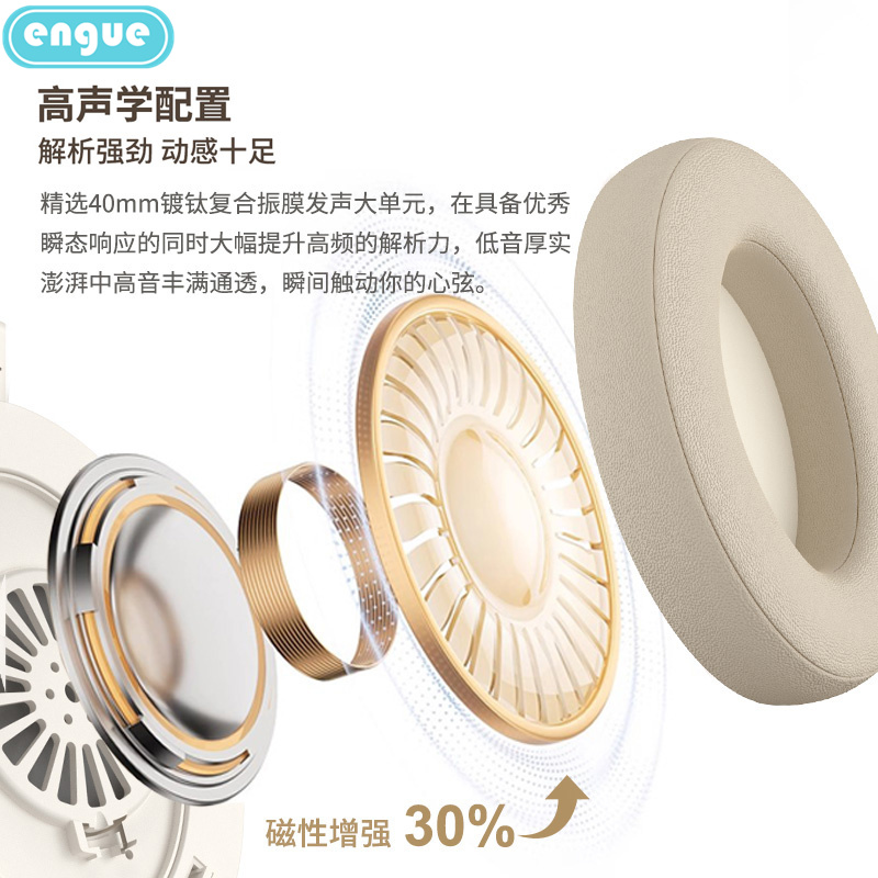 engue恩谷 头戴式主动降噪蓝牙耳机 EG-AP13