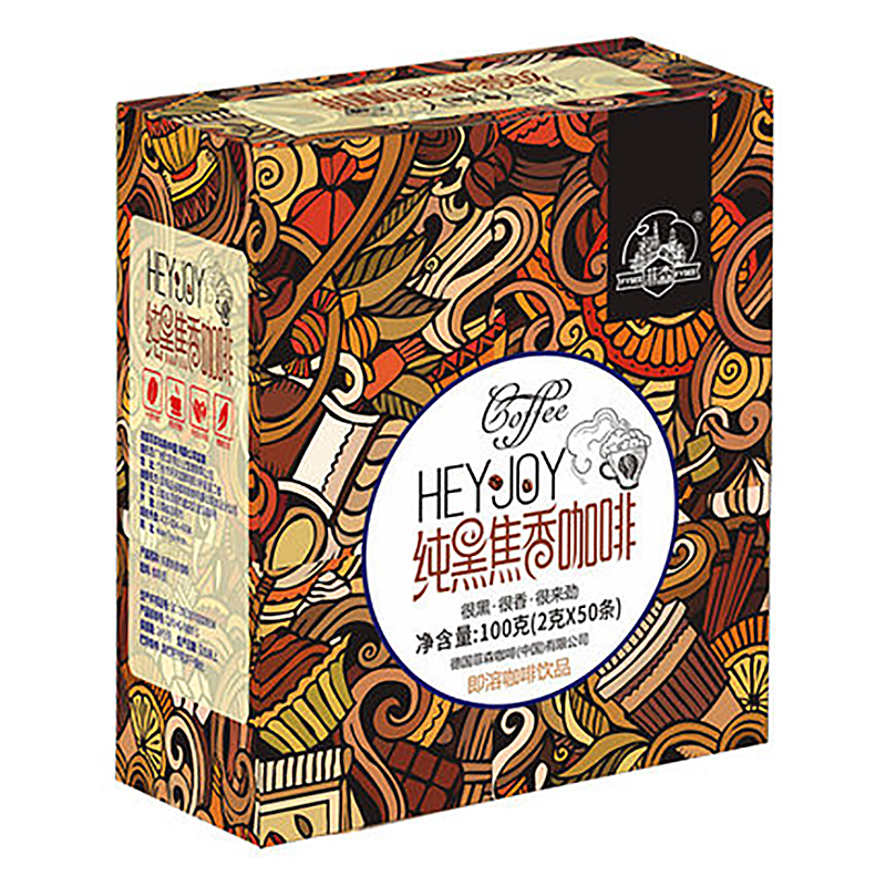 菲森 干无蔗糖清斋咖云南小粒即溶 纯黑咖啡100g（50条*2g）