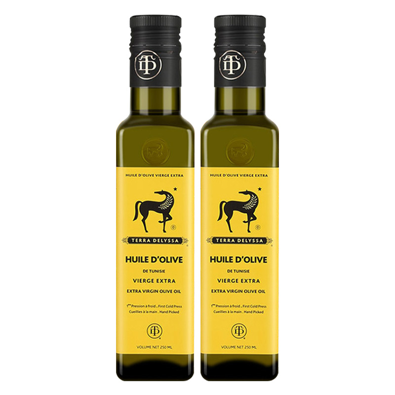 特丽莎  小黑马橄榄油食用油特级初榨原装原瓶进口宝宝孕妇适用 250ml*2