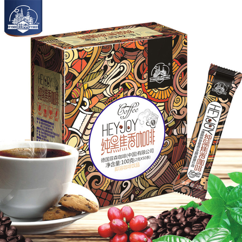 菲森 干无蔗糖清斋咖云南小粒即溶 纯黑咖啡100g（50条*2g）