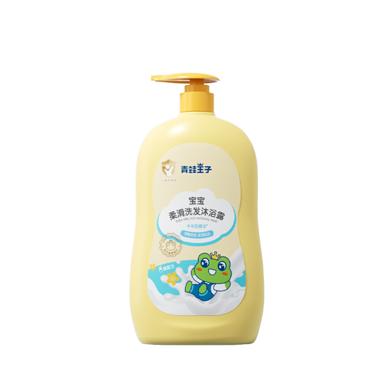 青蛙王子 牛奶500ml宝宝洗发沐浴露二合一 1瓶