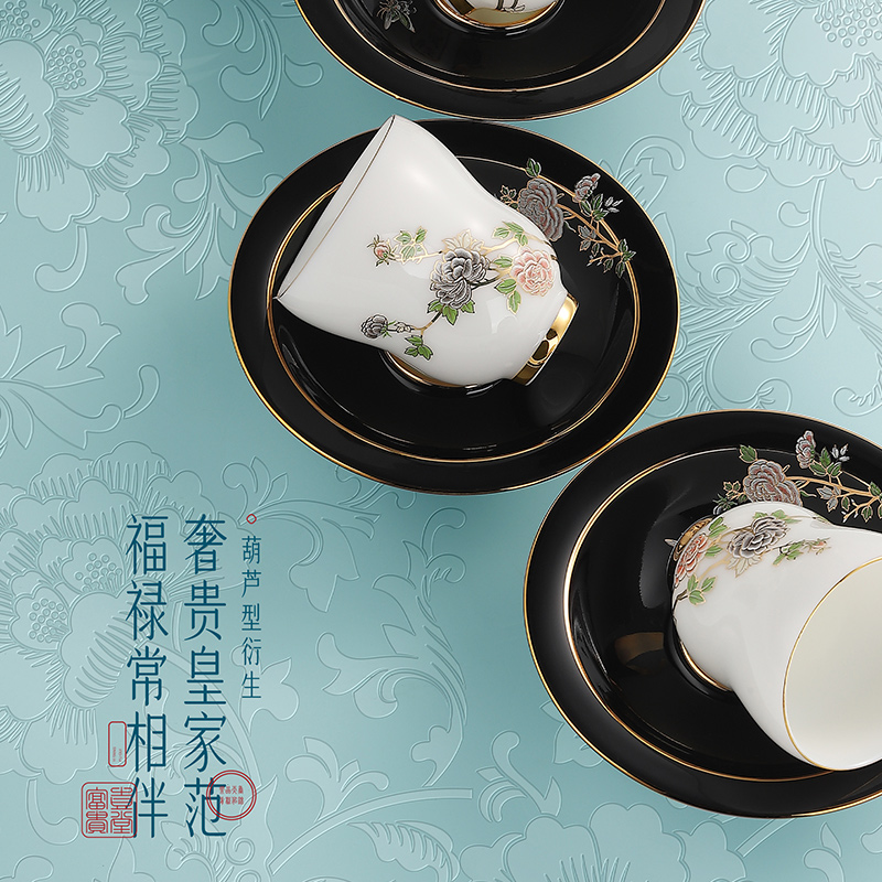善言堂 一堂富贵茶壶盖碗大套组 SYTFG609