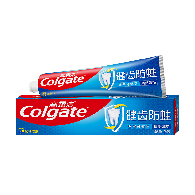 高露洁  健齿防蛀清新薄荷牙膏 250g