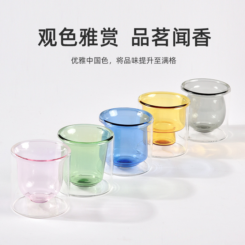 清朴堂 素心玲珑 琉璃五彩杯红茶套装