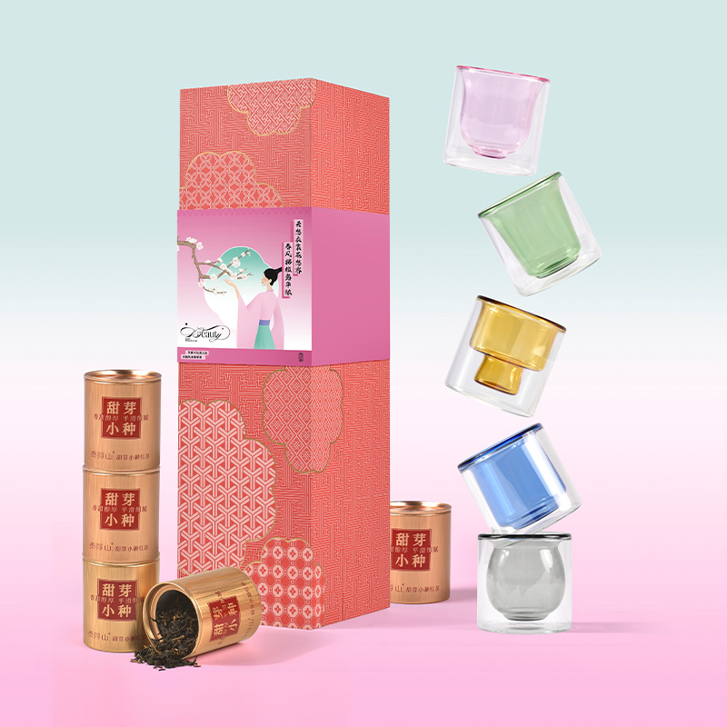 清朴堂 素心玲珑 琉璃五彩杯红茶套装