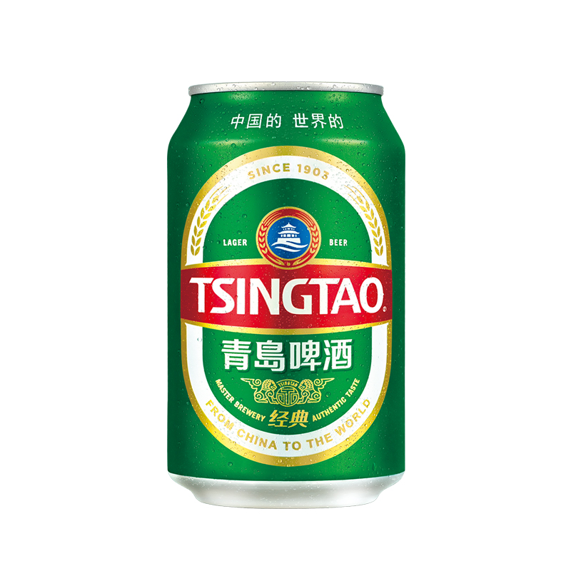 青岛啤酒    经典11度330mL*24罐啤