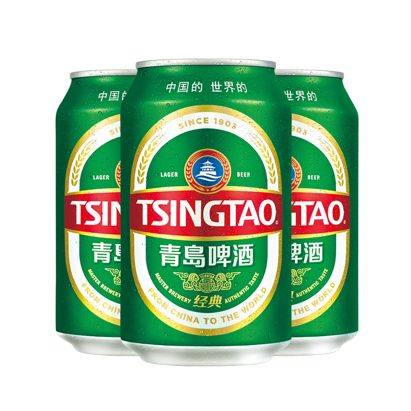 青岛啤酒    经典11度330mL*24罐啤