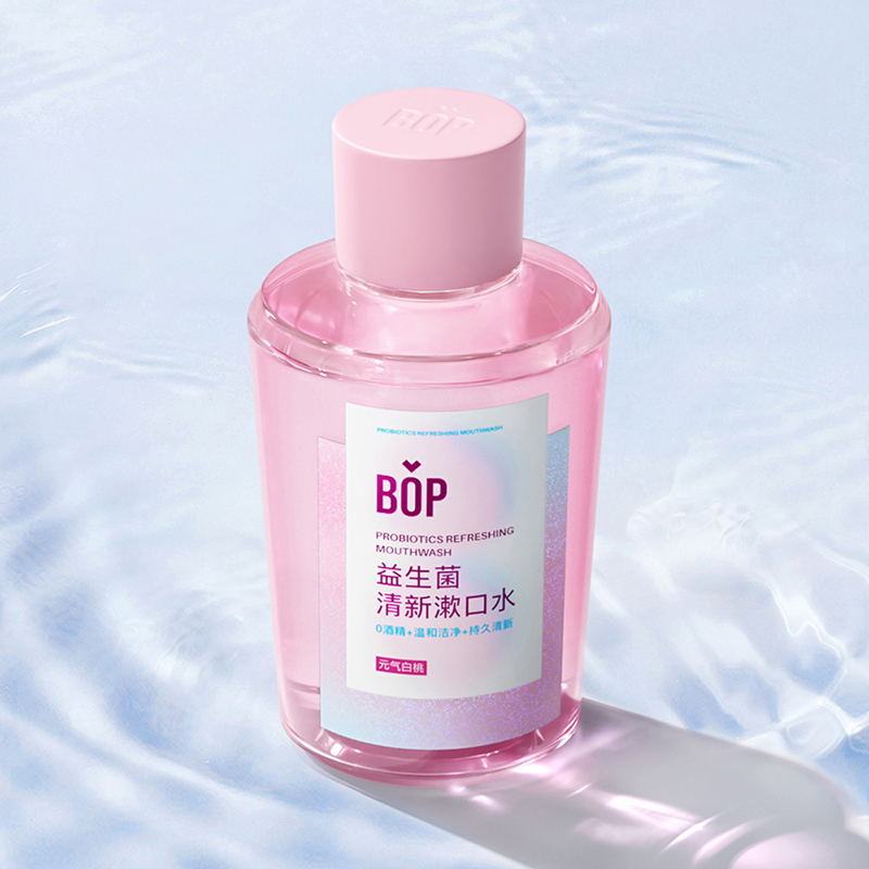 BOP波普专研  益生菌清新漱口水元气白桃250ml  6972682691811