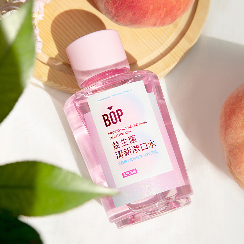 BOP波普专研  益生菌清新漱口水元气白桃250ml  6972682691811