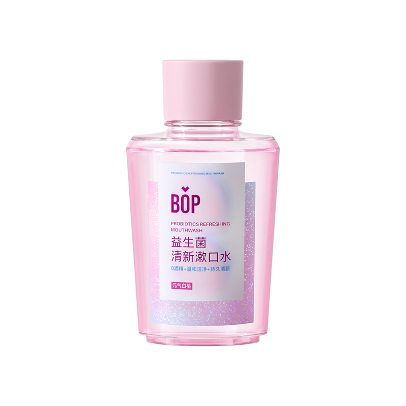 BOP波普专研  益生菌清新漱口水元气白桃250ml  6972682691811