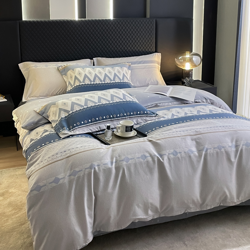 杉杉家纺 铂金棉磨毛抗菌四件套(被套200*230cm）海派 SS-TJ3011