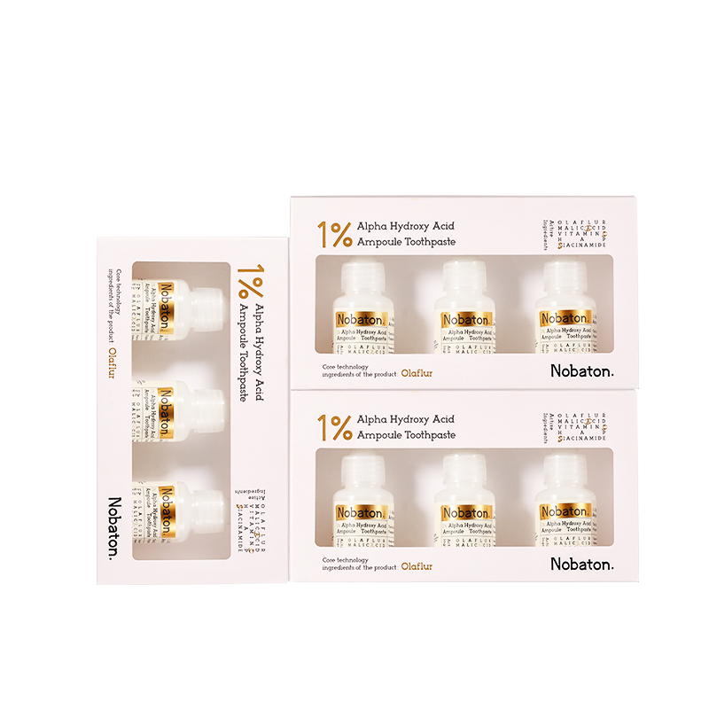 Nobaton诺巴顿 牙齿美白超值装  1%果酸美白牙膏35g*3/3盒   