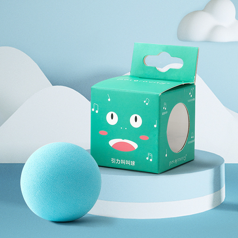 嬉皮狗 小猫咪引力叫叫球玩具逗猫球猫薄荷发声磨牙耐咬自嗨解闷宠物用品（颜色随机）