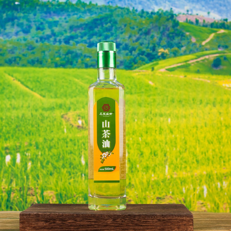 花家盛世 山茶油500ml（玻璃瓶装）高山物理冷压榨