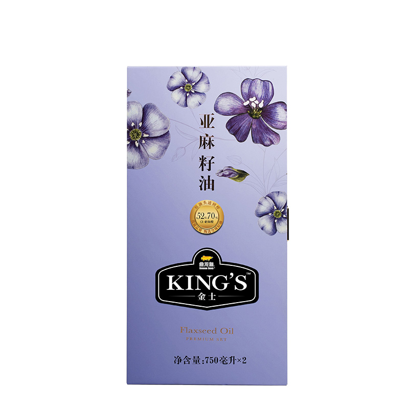 金龙鱼 KING'S亚麻籽油750ML*2礼盒