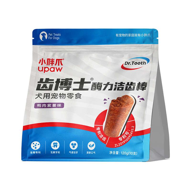 小胖爪 齿博士 酶力洁齿棒（鸭肉+紫薯）120g