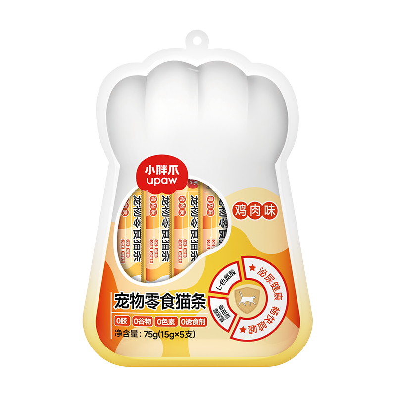 小胖爪 宠物零食猫条 鸡肉味15g*5支装