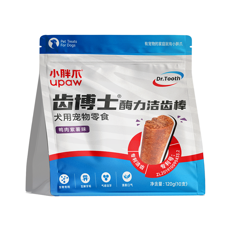 小胖爪 齿博士 酶力洁齿棒（鸭肉+紫薯）120g